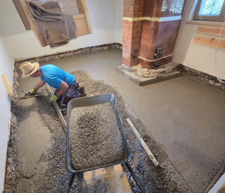 Terra Cotta gialla ribja kost z obrobo   p. beton 110